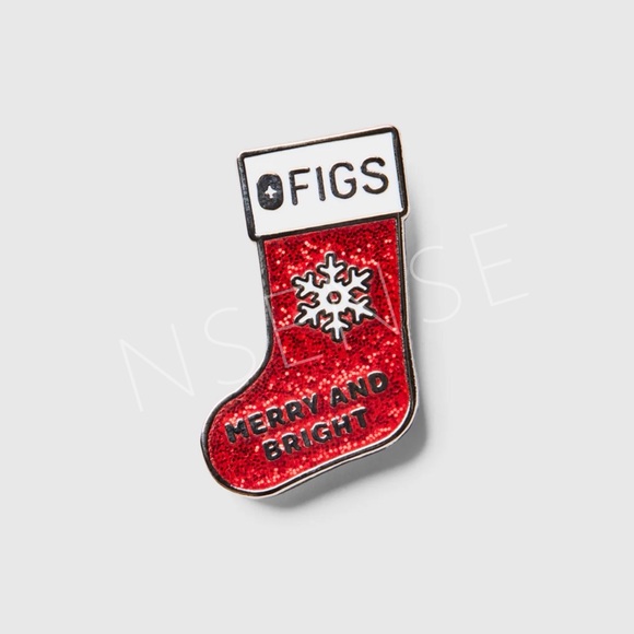 FIGS | V Coterie Merry And Bright Enamel Pin - Picture 1 of 2